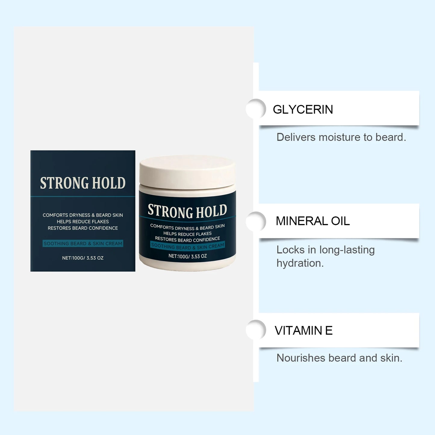 Crème Hydratante Barbe - Texture Douce Non Grasse Rafraîchissante-Agapé Wellness