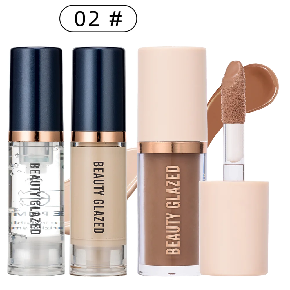 Kit Maquillage 3 Pièces - Fond de Teint + Primer + Contour-Agapé Wellnes