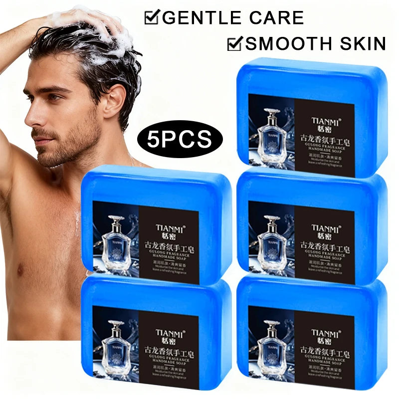 Savon Artisanal Homme Gurong 3-en-1 - Visage Cheveux Corps - Hydratant Naturel