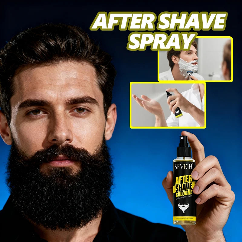 Spray Après-Rasage Homme - Brume Parfumée Apaisante - Nettoyant Barbe Rafraîchissant