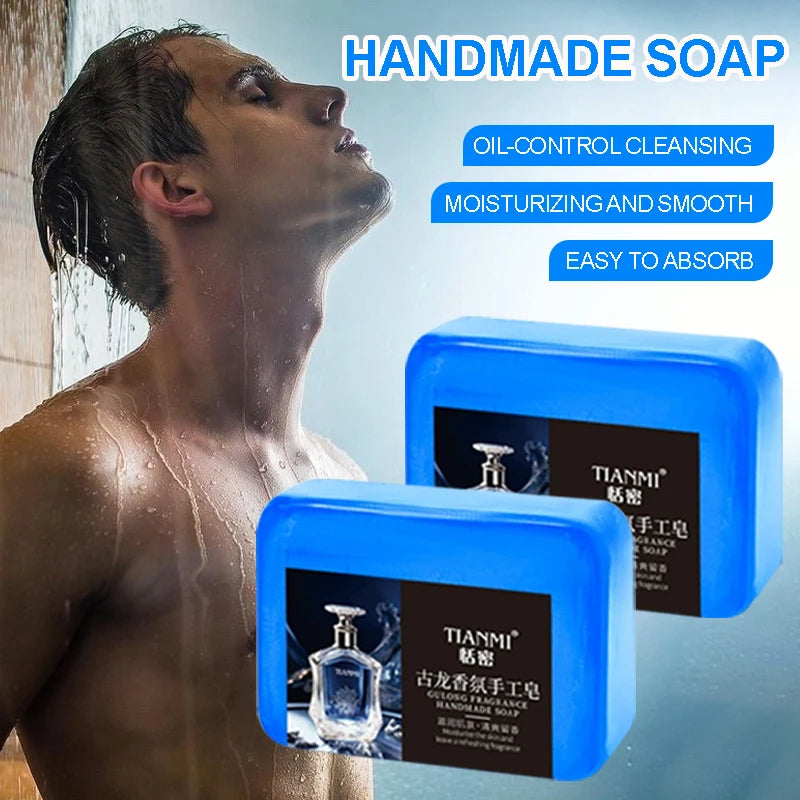 Savon Artisanal Homme Gurong 3-en-1 - Visage Cheveux Corps - Hydratant Naturel