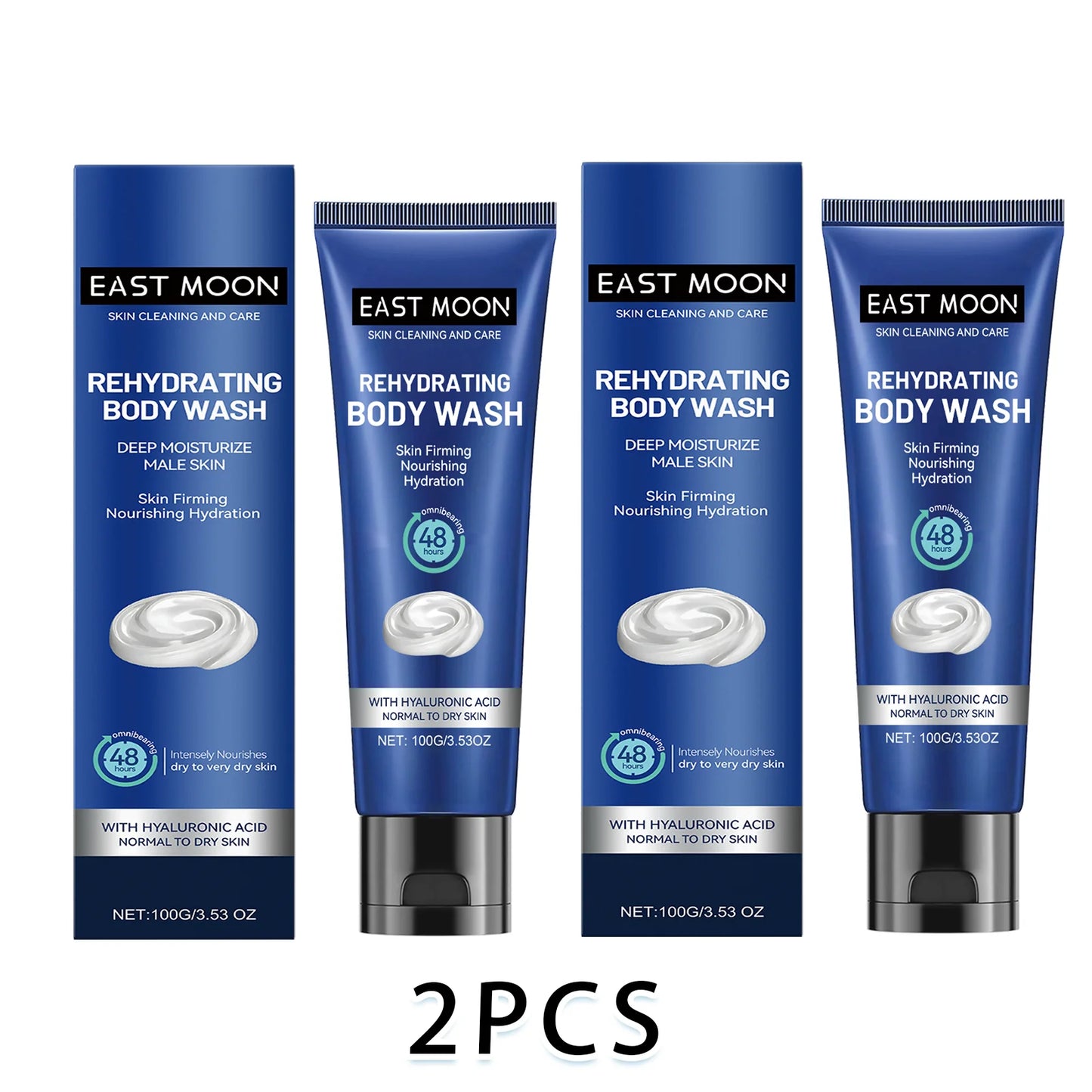 Gel Douche Acide Hyaluronique Homme - Nettoyage Profond et Hydratation Intense