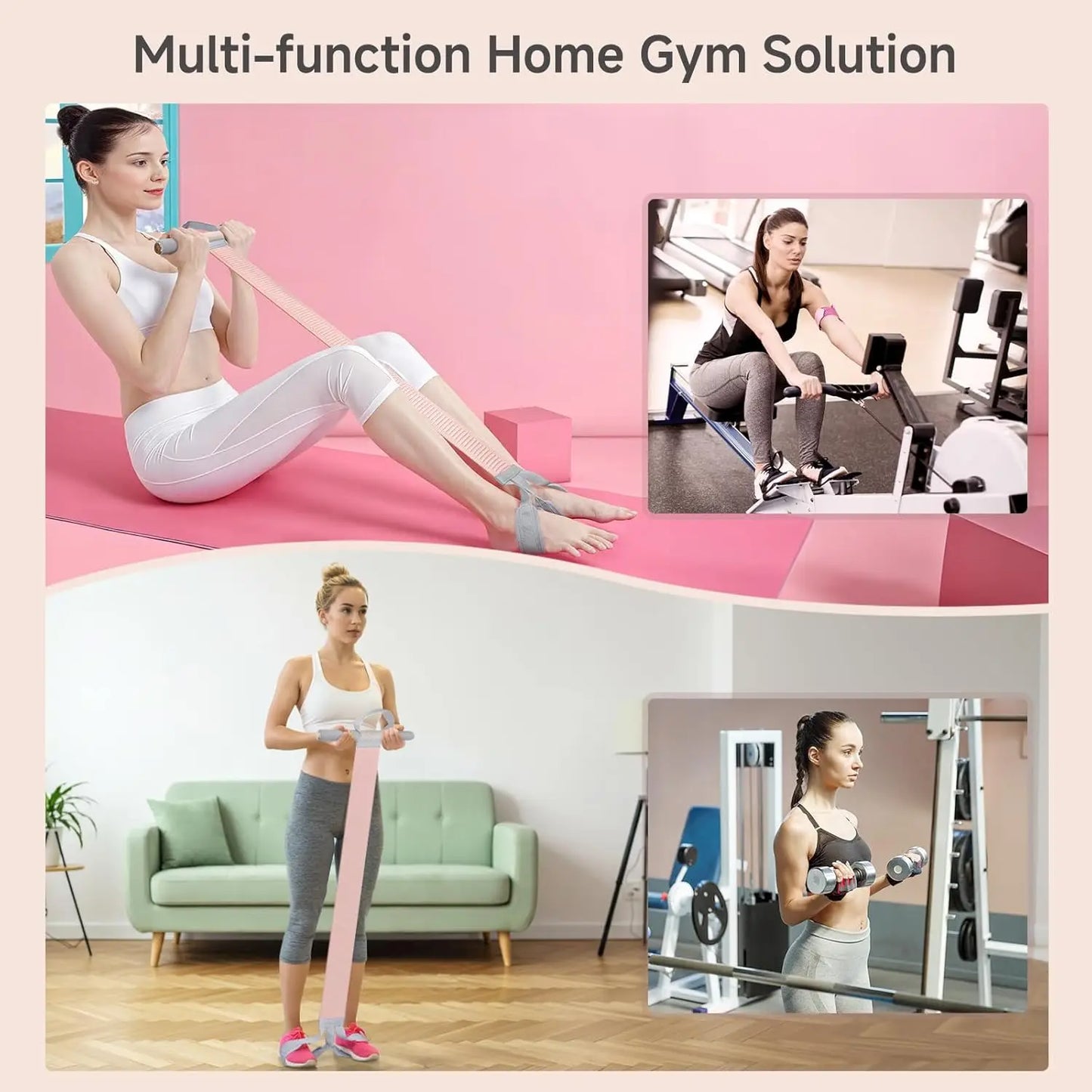 Bande de Résistance Yoga - Élastique Musculation Abdos - Portable Unisexe