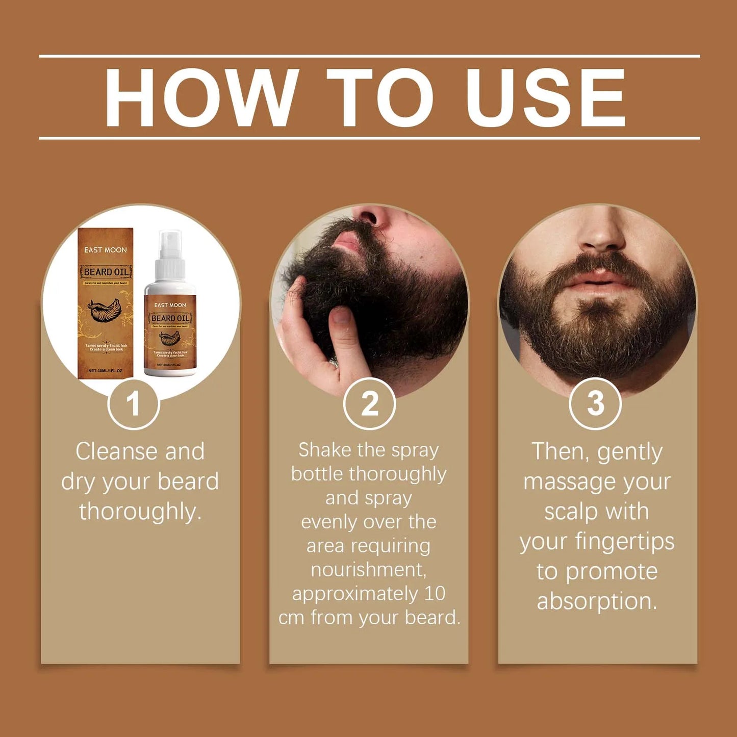 Spray Huile pour Barbe - Hydratant et Adoucissant Parfumé- Agapé Wellnes