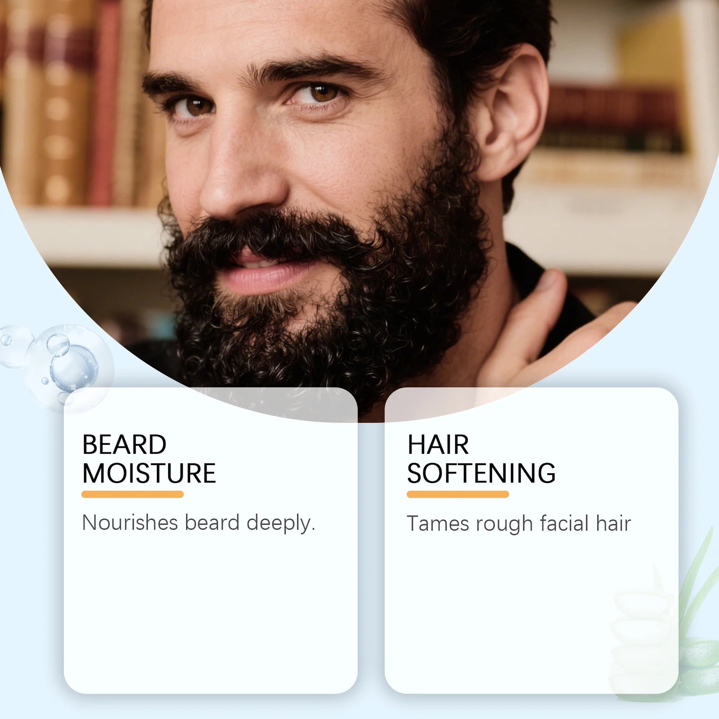 Crème Hydratante Barbe - Texture Douce Non Grasse Rafraîchissante-Agapé Wellness