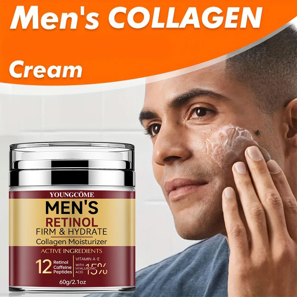Crème Raffermissante Visage Homme 60g - Rétinol Collagène Anti-Rides- Agapaé Wellnes