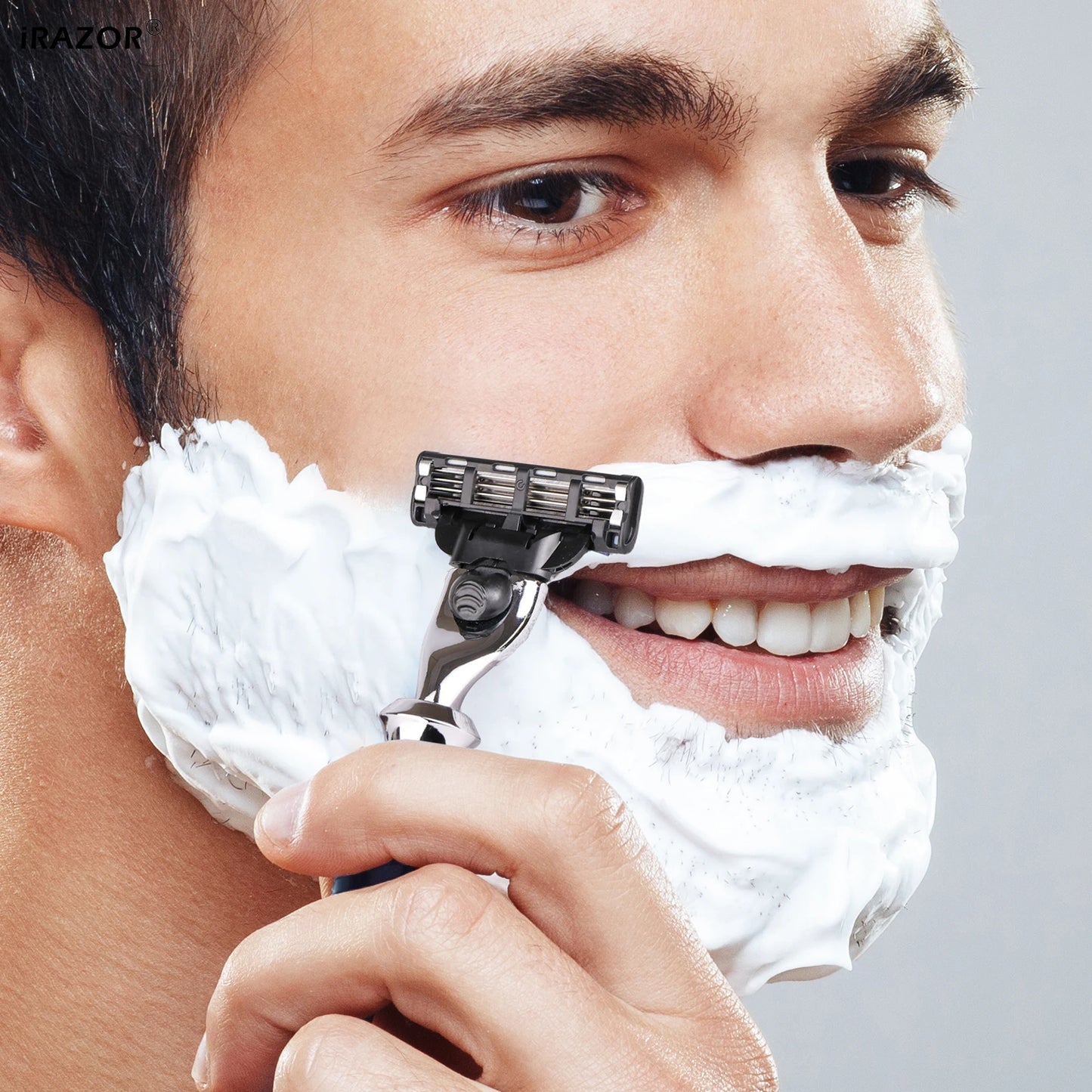 Rasoir Manuel Premium iRAZOR Homme - Compatible Lames Mach 3 - Épilation Douce