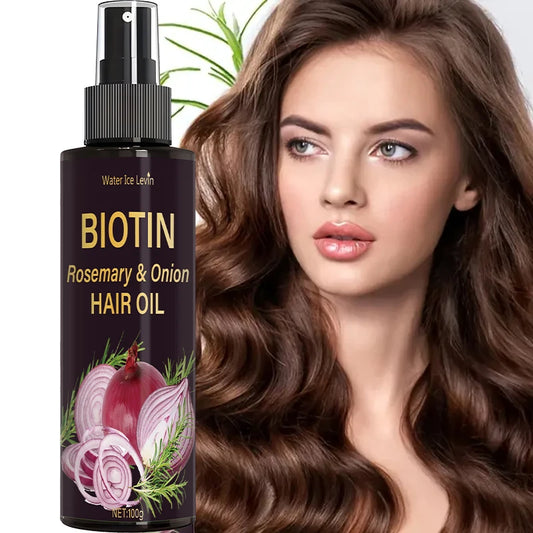 Rosemary Oil Three-In-One Spray: Scalp/Hair Care, with Onion Formula, Moisturizing Glossy Hair, Ideal Hair Care Oil