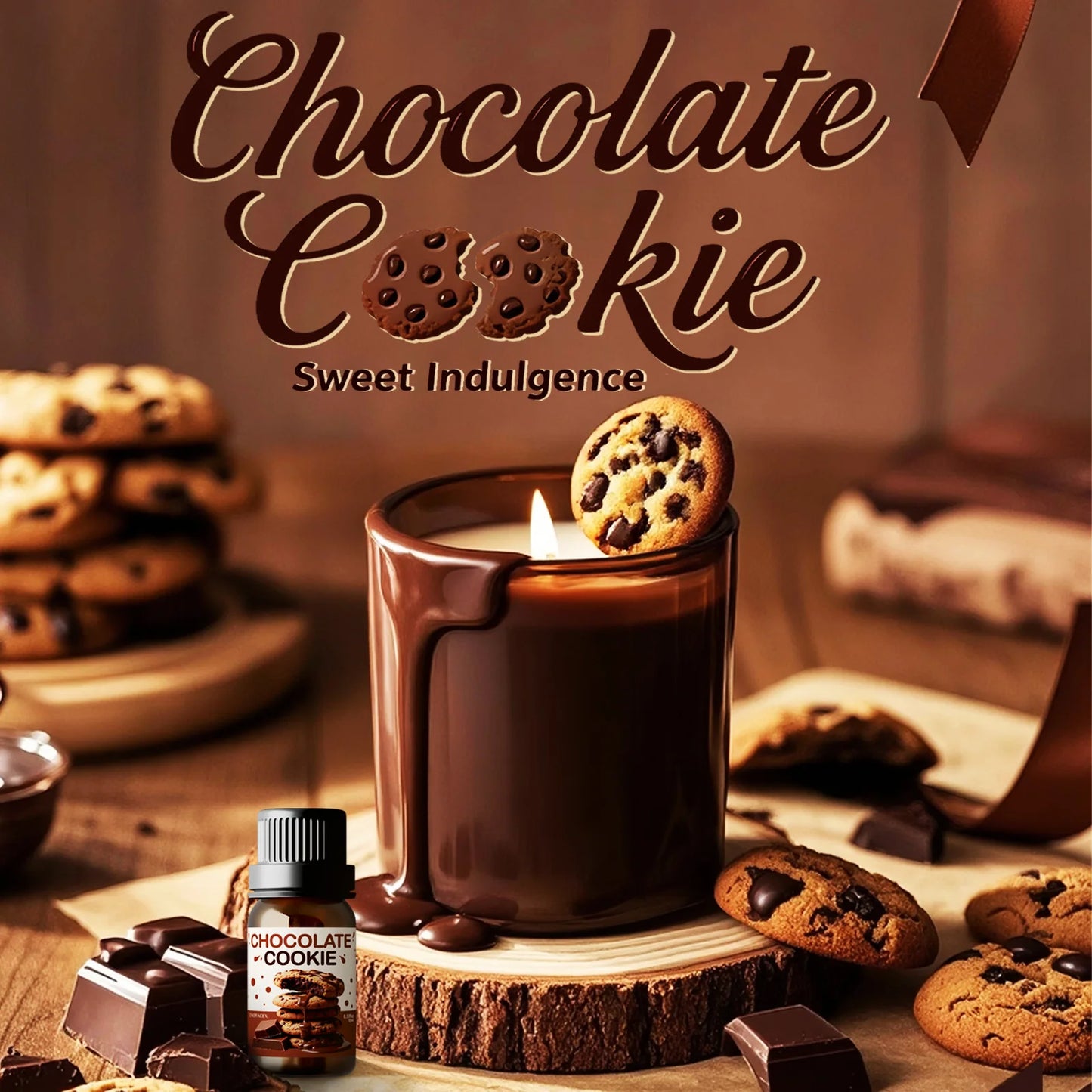 Huile Essentielle Parfumée Chocolate Cookie 10ml - Aromathérapie Voiture et Diffuseur- Agapé Wellnes