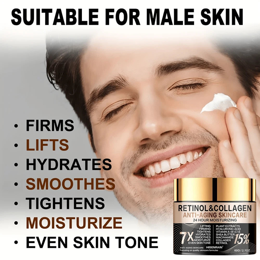 Crème Visage Rétinol et Collagène - Anti-Âge Hydratante Intense- Agapé Wellness