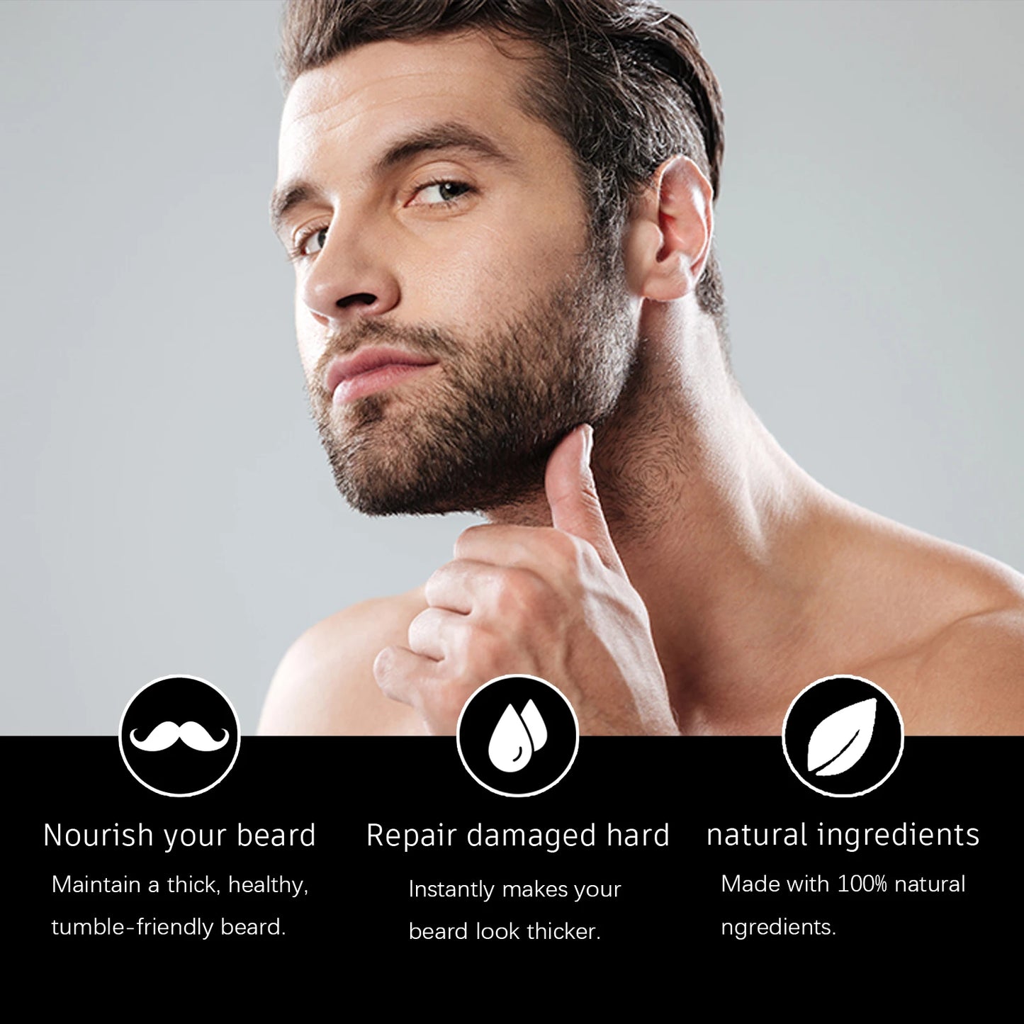 East Moon Naturl Beard Oil Enhance Mustache Nourishing Smooth Longer Thicker Anti Hair Loss Gentle Skin Friendly Fresh