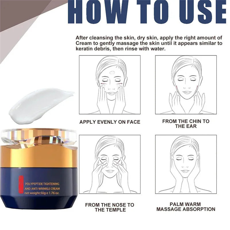 Crème Polypeptide Lifting Raffermissant - Rajeunissement Hydratation Éclat