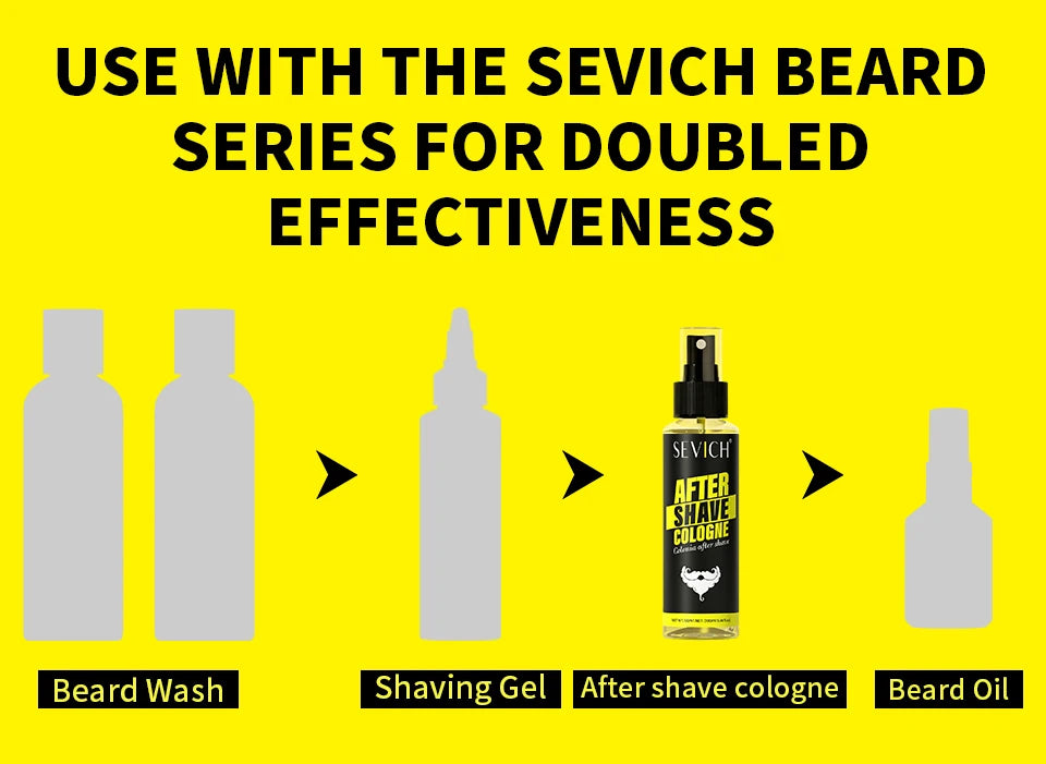 Spray Après-Rasage Homme - Brume Parfumée Apaisante - Nettoyant Barbe Rafraîchissant