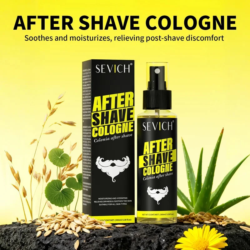Spray Après-Rasage Homme - Brume Parfumée Apaisante - Nettoyant Barbe Rafraîchissant
