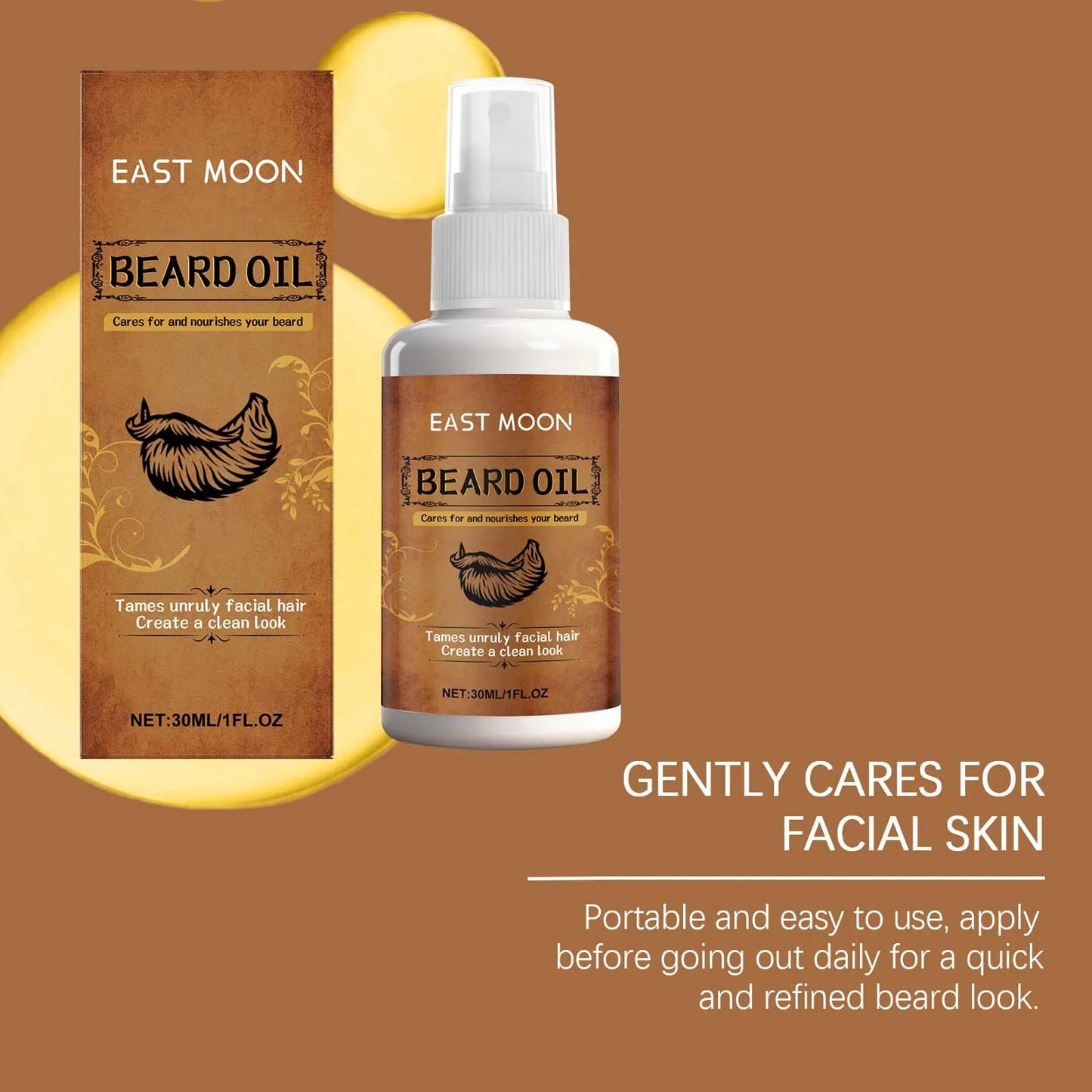 Spray Huile pour Barbe - Hydratant et Adoucissant Parfumé- Agapé Wellnes