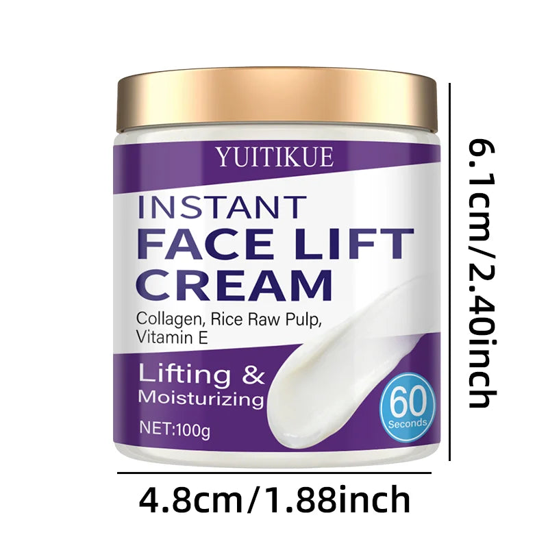Crème Lifting Instantané - Collagène & Riz - Hydratation Profonde Anti-Âge