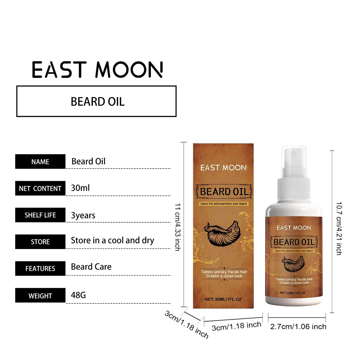 Spray Huile pour Barbe - Hydratant et Adoucissant Parfumé- Agapé Wellnes