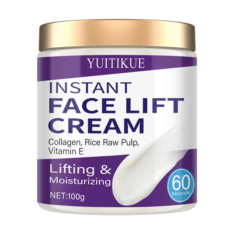 Crème Lifting Instantané - Collagène & Riz - Hydratation Profonde Anti-Âge