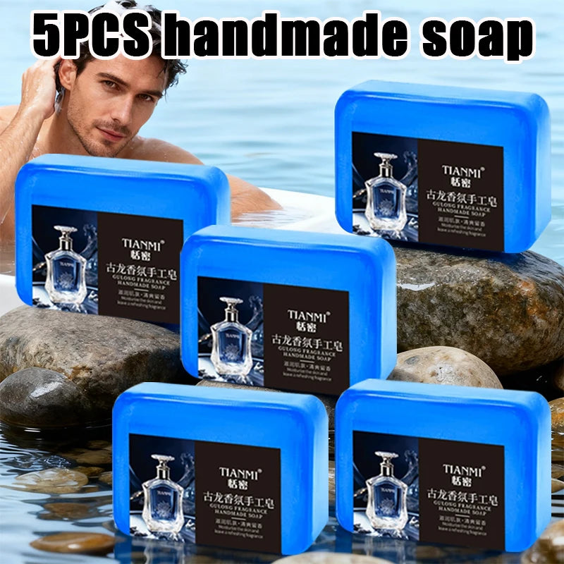 Savon Artisanal Homme Gurong 3-en-1 - Visage Cheveux Corps - Hydratant Naturel