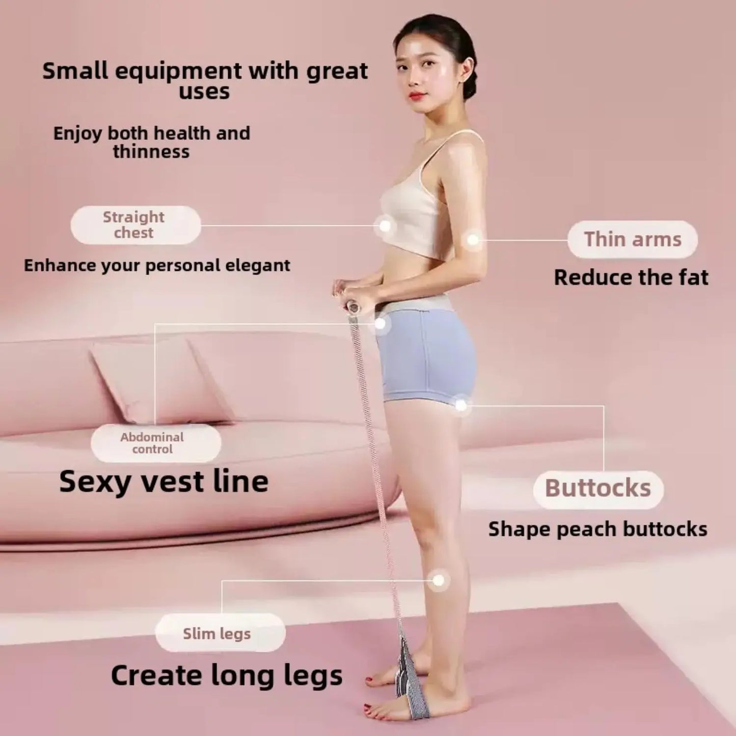 Bande de Résistance Yoga - Élastique Musculation Abdos - Portable Unisexe