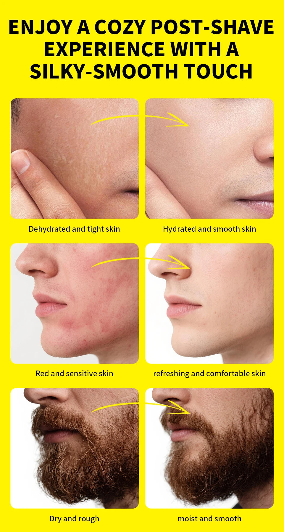 Spray Après-Rasage Homme - Brume Parfumée Apaisante - Nettoyant Barbe Rafraîchissant