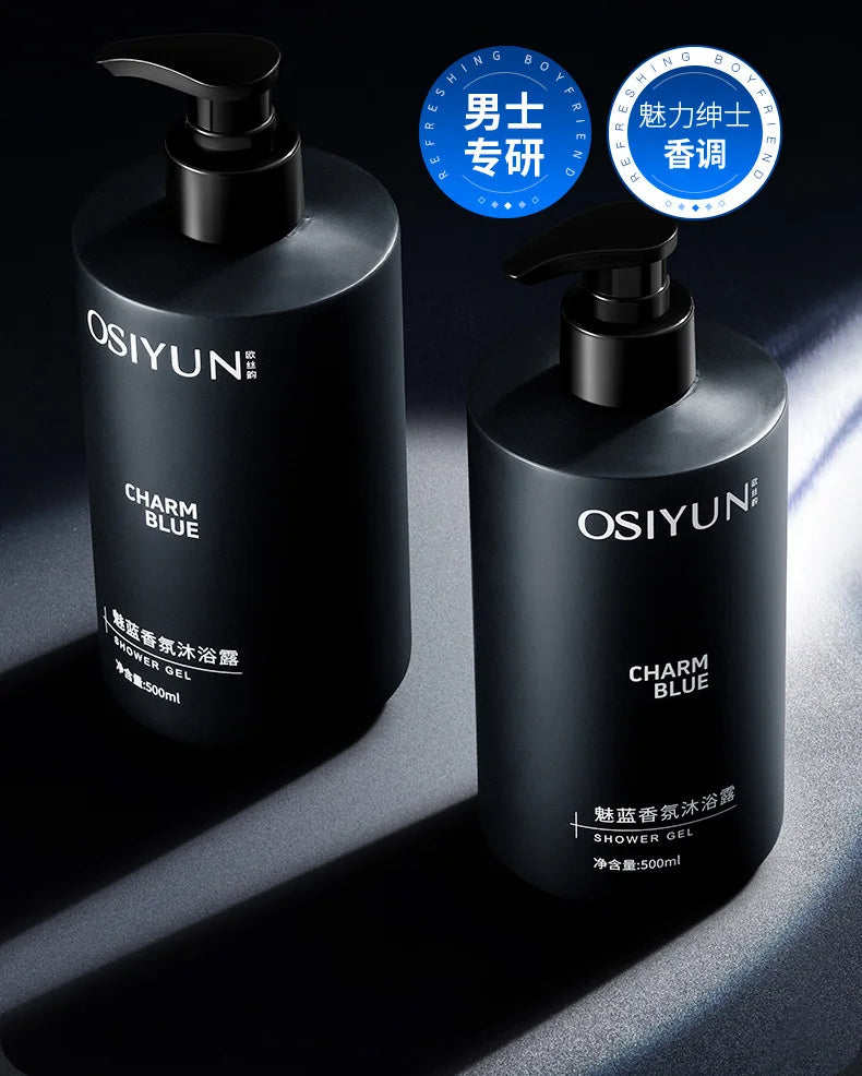 Gel Douche Parfumé Homme Charm Blue 500ml - Nettoyage Profond et Hydratant