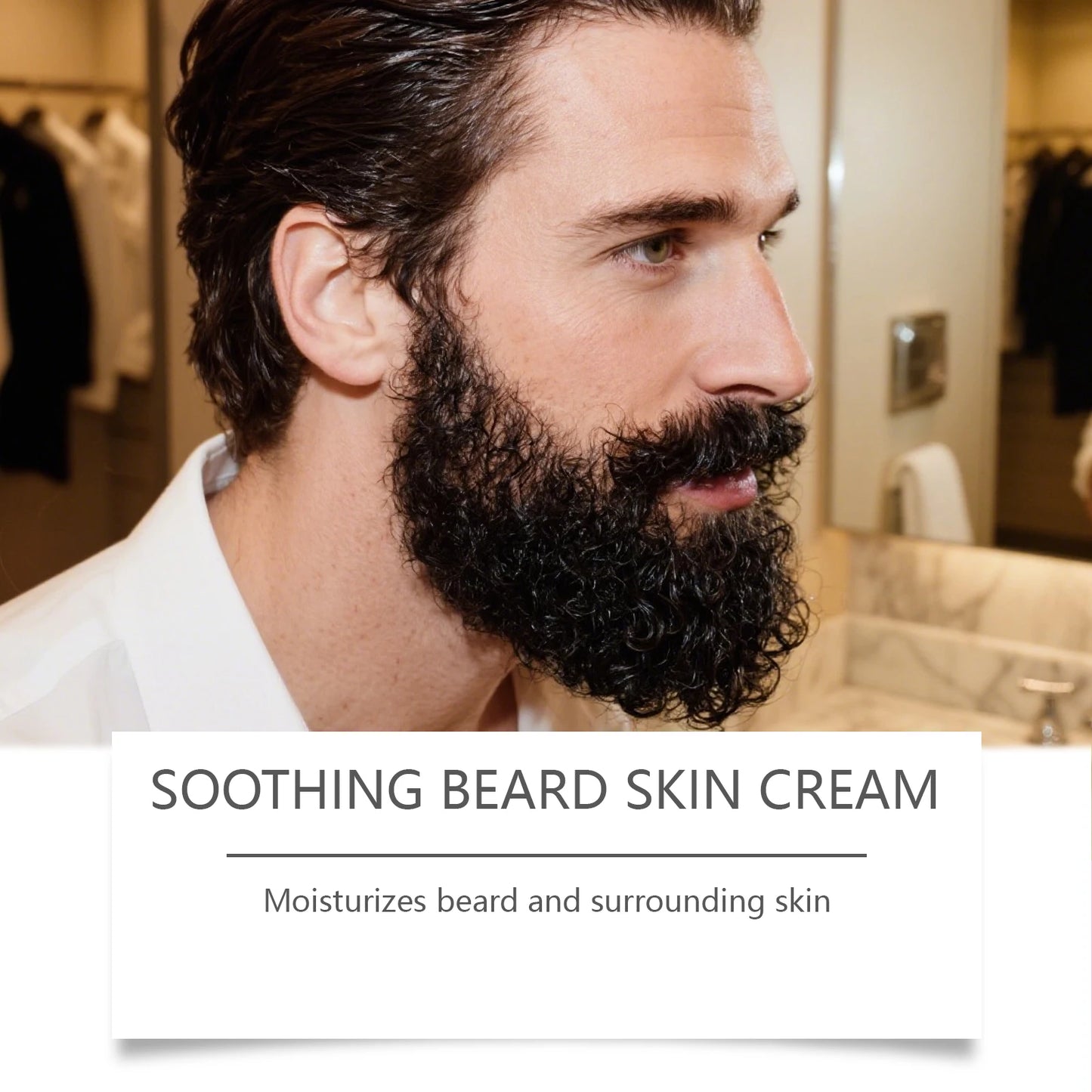 Crème Hydratante Barbe - Texture Douce Non Grasse Rafraîchissante-Agapé Wellness