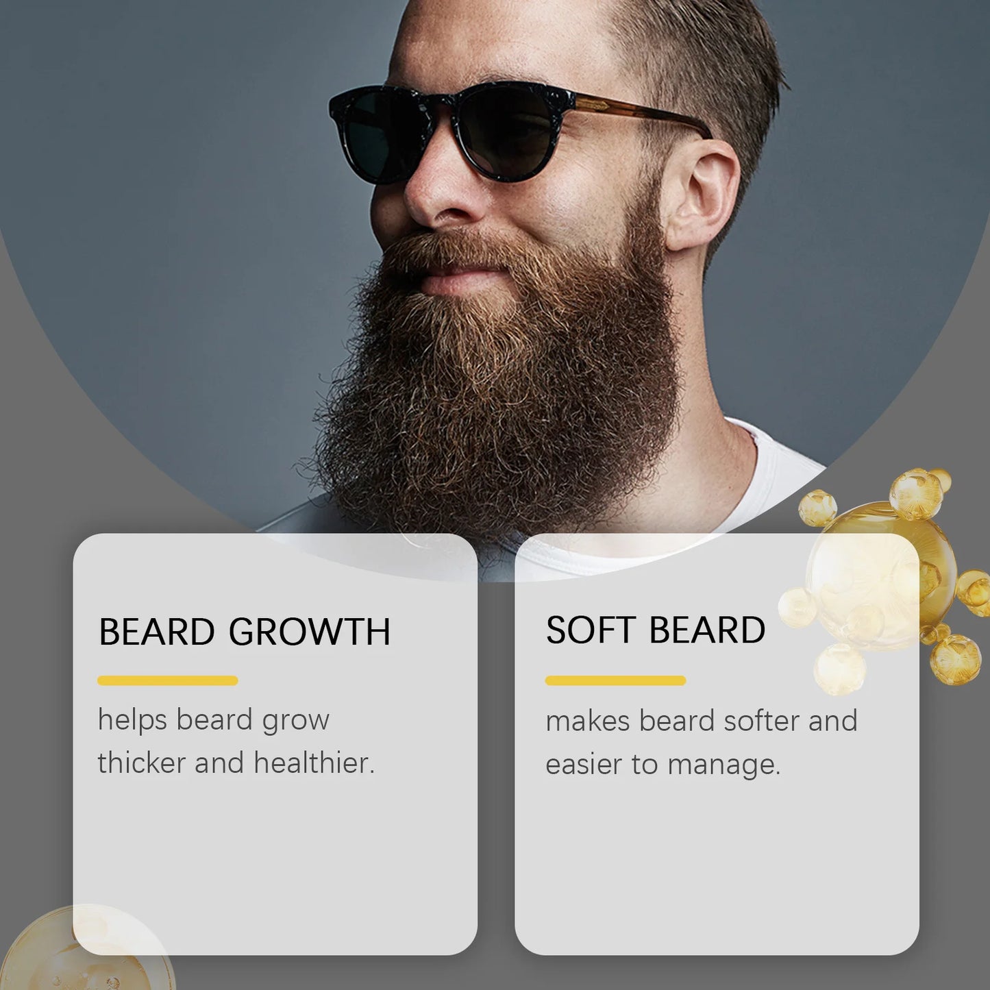 East Moon Beard Growth Serum Set Promotes Whisker Growth Strengthen Hair Roots Soften Skin Moisturizing Hydration Beard Care