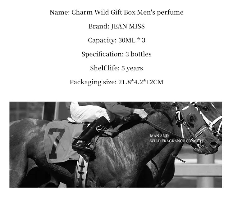 Coffret Parfum Homme Wild Man - 3 Flacons 90ml - Fragrance Longue Durée