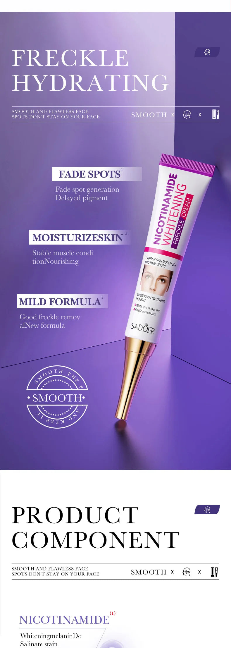 Crème-Anti-Tâches Niacinamide-Eclaircissante Hydratante