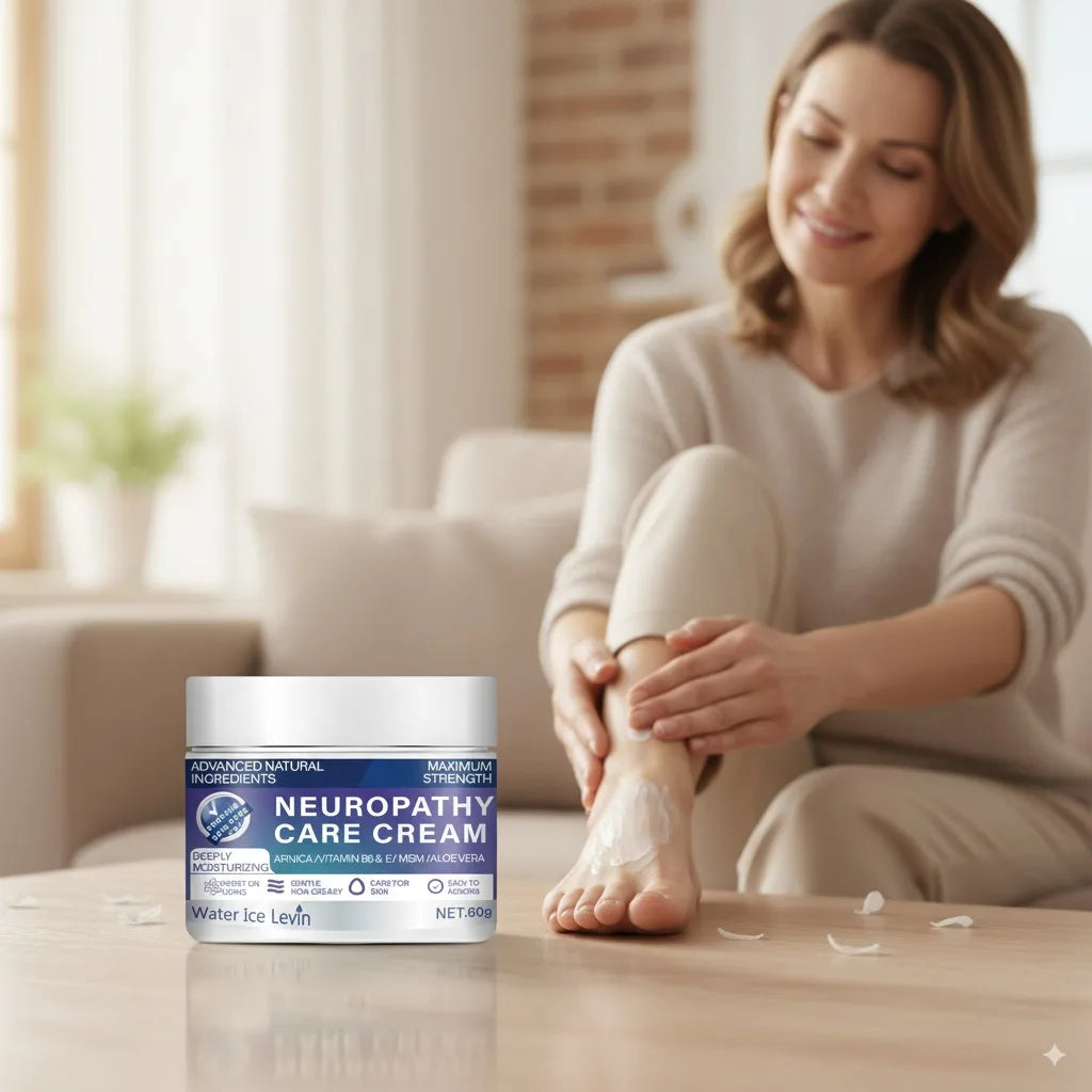 Water Ice Levin Maximum Strength Neuropathy Cream - with Natural Ingredients (Arnica, Msm, Aloe) for Intensive 72-Hour Hydration