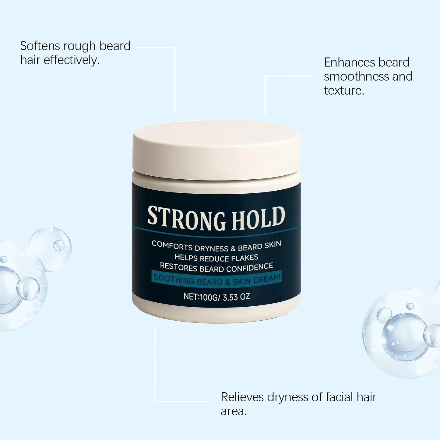 Crème Hydratante Barbe - Texture Douce Non Grasse Rafraîchissante-Agapé Wellness