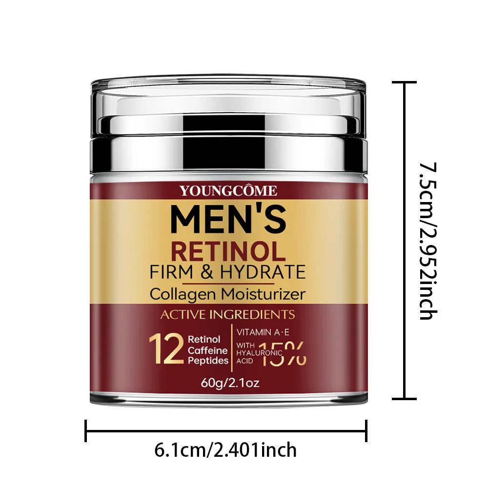Crème Raffermissante Visage Homme 60g - Rétinol Collagène Anti-Rides- Agapaé Wellnes