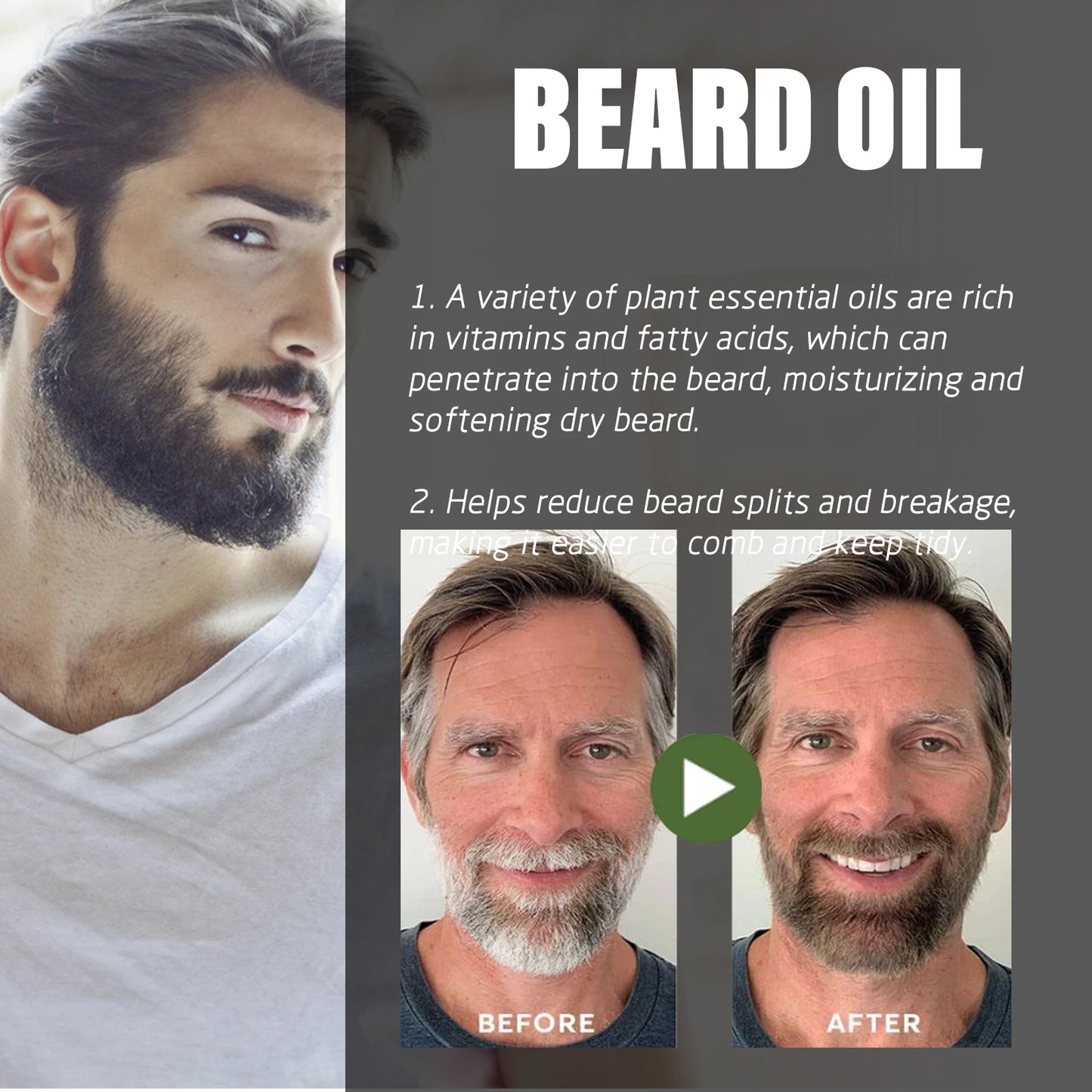 East Moon Naturl Beard Oil Enhance Mustache Nourishing Smooth Longer Thicker Anti Hair Loss Gentle Skin Friendly Fresh